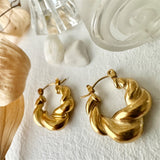 Torsade Twisted Hoop Earrings