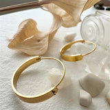 Torus Contemporary Hoop Earrings in Gold