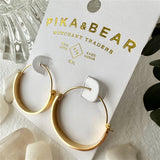 Torus Contemporary Hoop Earrings in Gold