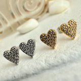 Heart of Glass Mini Heart Stud Earrings