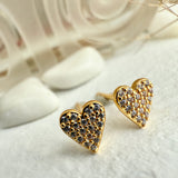 Heart of Glass Mini Heart Stud Earrings