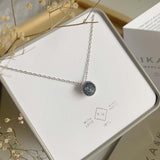 Solstice Sterling Silver Charm Necklace With Swarovski Crystal