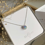 Solstice Sterling Silver Charm Necklace With Swarovski Crystal