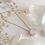 Solstice Sterling Silver Charm Necklace With Swarovski Crystal