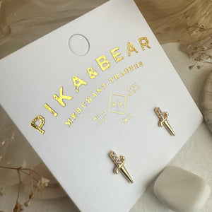 Bruté Dagger Stud Earrings