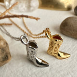 Dolly Cowboy Boot Charm Necklace