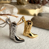 Dolly Cowboy Boot Charm Necklace