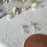 Inima Tiny Heart Sterling silver stud earrings