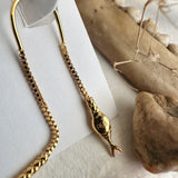 Cenchoa Snake Threader Earrings In Gold