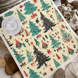 Oh Christmas Tree Retro Christmas Design Swedish Dishcloth