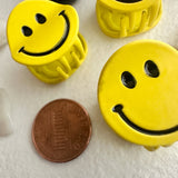 Don't Worry Be Happy Yellow Mini Happy Face Hair Claw Set of 2