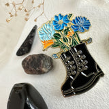 Boot-quet Flowers & Boot Enamel Pin