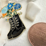 Boot-quet Flowers & Boot Enamel Pin