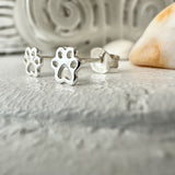 Estelle Tiny Paws Stud Earrings in Sterling Silver