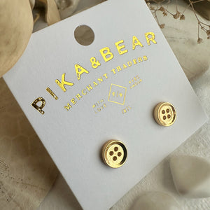 Notion Button Stud Earrings