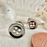 Notion Button Stud Earrings