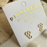 Pollen Honeycomb Stud Earrings