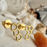 Pollen Honeycomb Stud Earrings