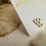 Pollen Honeycomb Stud Earrings