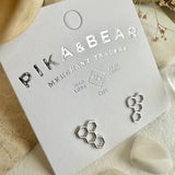 Pollen Honeycomb Stud Earrings