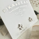 Stellar Tiny Star Stud Earrings in Sterling Silver