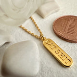 Customer Service Inner Monologue  Salty Language Charm Necklace in Gold