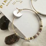 Memphré Bead Hoop Earrings in Canoe Lake