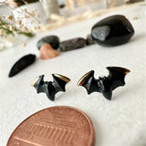 Lugosi Porcelain Bat Stud Earrings