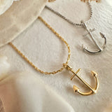 Scuttlebutt Anchor Charm Necklace