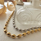 Excelsa Bean Chain Necklace in silver