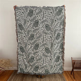 Archimedes Owl Design Jacquard Throw