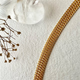 Ariadne Triple Layer Tiny Curb Chain Necklace in Gold and Silver