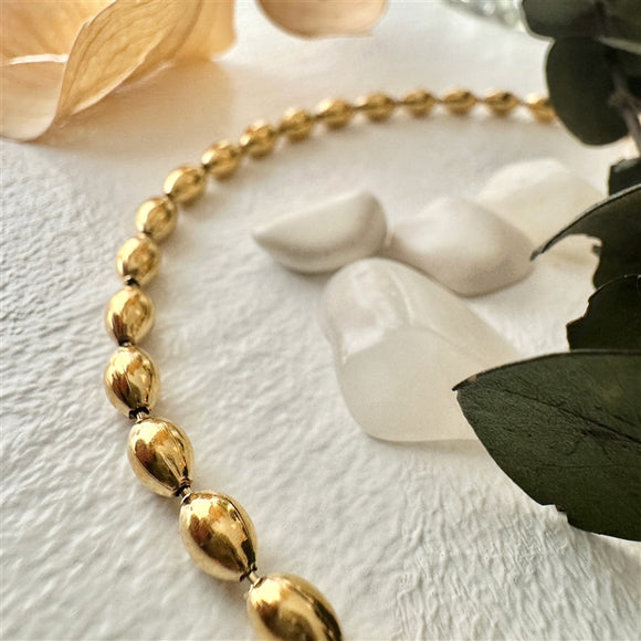 Excelsa Bean Chain Necklace in Gold