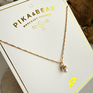 Coyotito Pearl Drop Charm Necklace