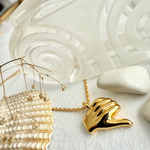 Odium Thumbs Down Charm Necklace in Gold