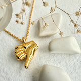 Odium Thumbs Down Charm Necklace in Gold