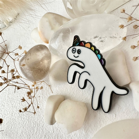 Derp-a-Corn Rainbow Unicorn Enamel Pin