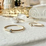 Maia Tiny Rhinestone Ring in 14K Gold Fill