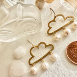 CUMULUS Brass Cloud Drop Earrings