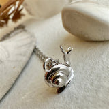 HELMI Tiny Snail Charm Necklace