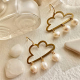 CUMULUS Brass Cloud Drop Earrings