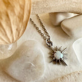 ESTRELLA Starburst Opal Charm Necklace