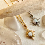 ESTRELLA Starburst Opal Charm Necklace