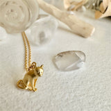 PENSIVE The Thinking Cat Charm Necklace