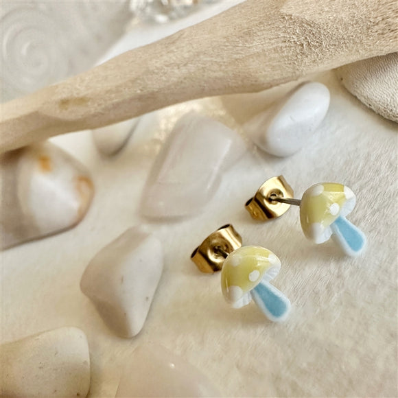 AGARIC Porcelain Mushroom Earrings