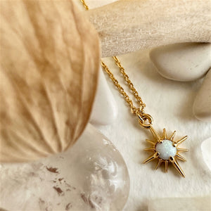 ESTRELLA Starburst Opal Charm Necklace