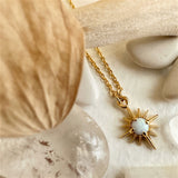 ESTRELLA Starburst Opal Charm Necklace