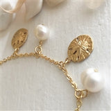 Amphitrite Pearls and Sand Dollar Charm Anklet