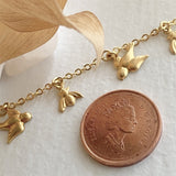 Birds and Bees Dainty Charm Anklet