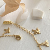 Birds and Bees Dainty Charm Anklet